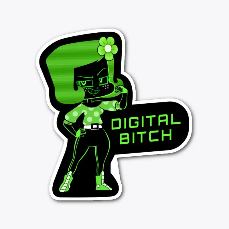 BURNBOT digital bitch sticker